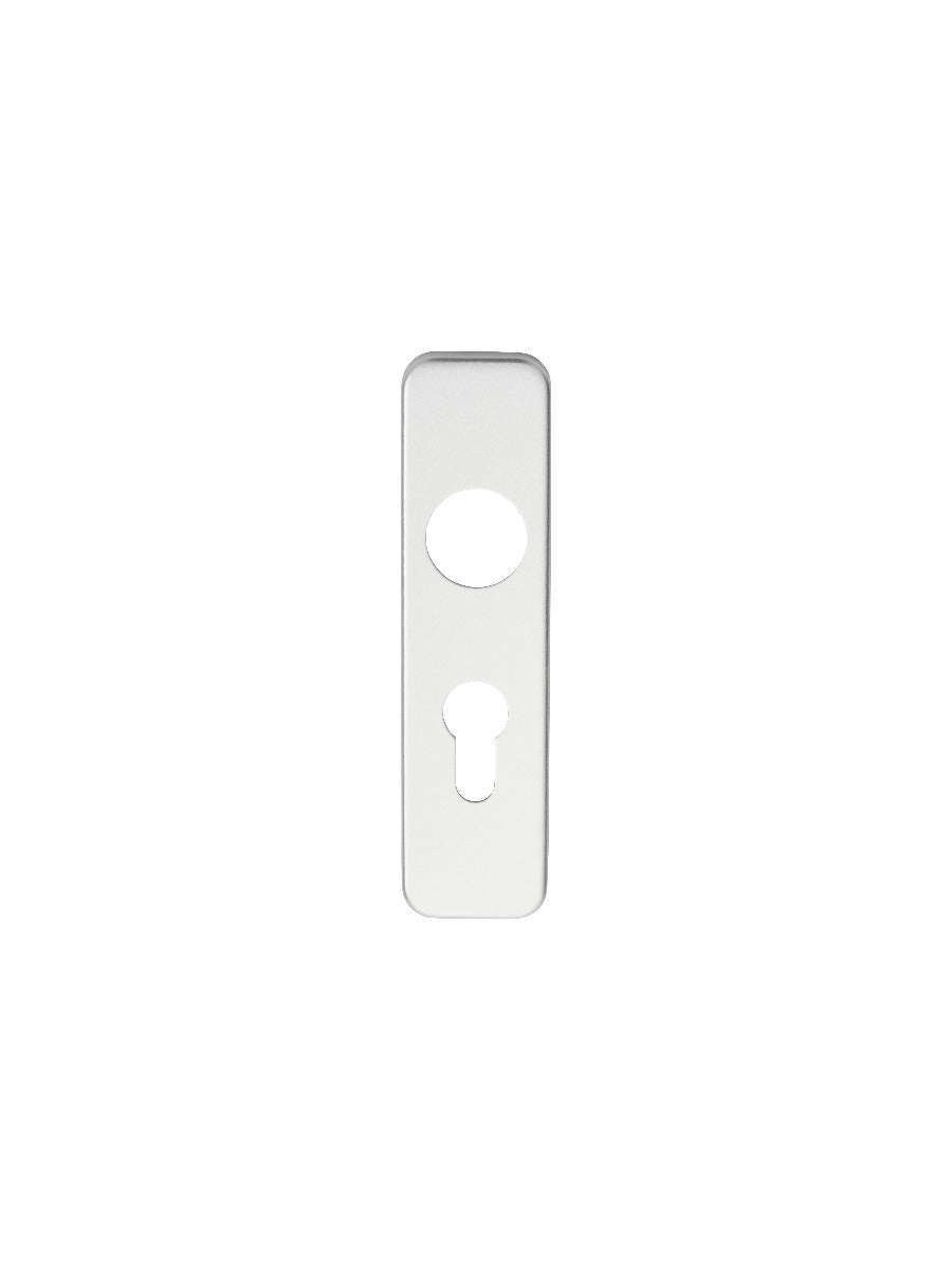 High quality image of Eurospec - Safety Lever Euro Lock Covers - Satin Anodised Aluminium | Sku. ple9001saa | Trade Door Handles.