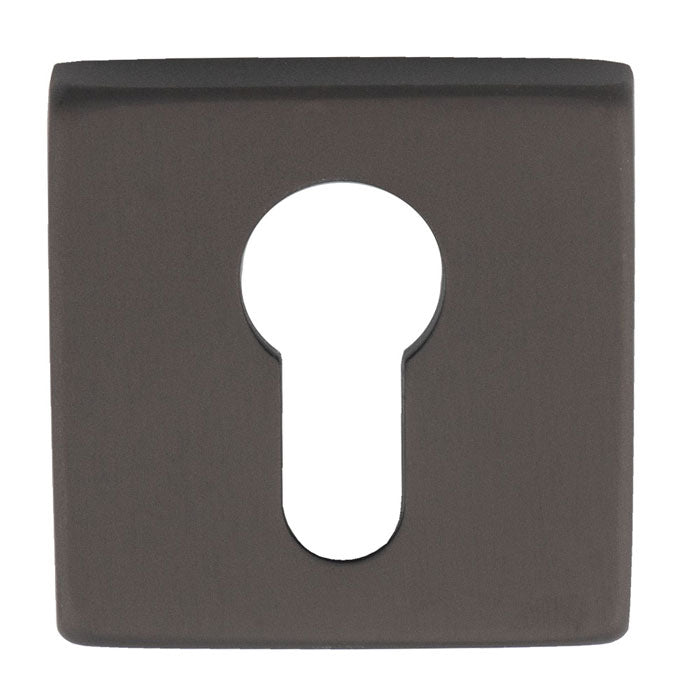 High quality image of Manital - Square Euro Profile Escutcheon - Anthracite | Sku. qe001ant | Trade Door Handles.