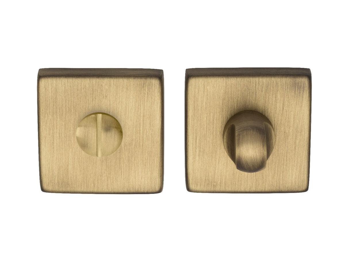 High quality image of Manital - Square Standard Turn And Release - Antique Brass | Sku. qt004ab | Trade Door Handles.