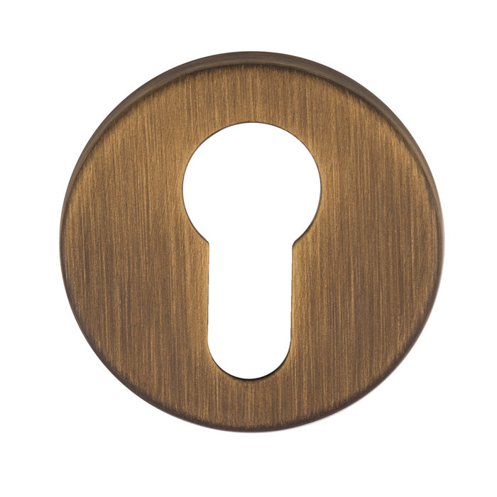 High quality image of Manital - Euro Profile Escutcheon-Antique Brass | Sku.RE001AB | Trade Door Handles.