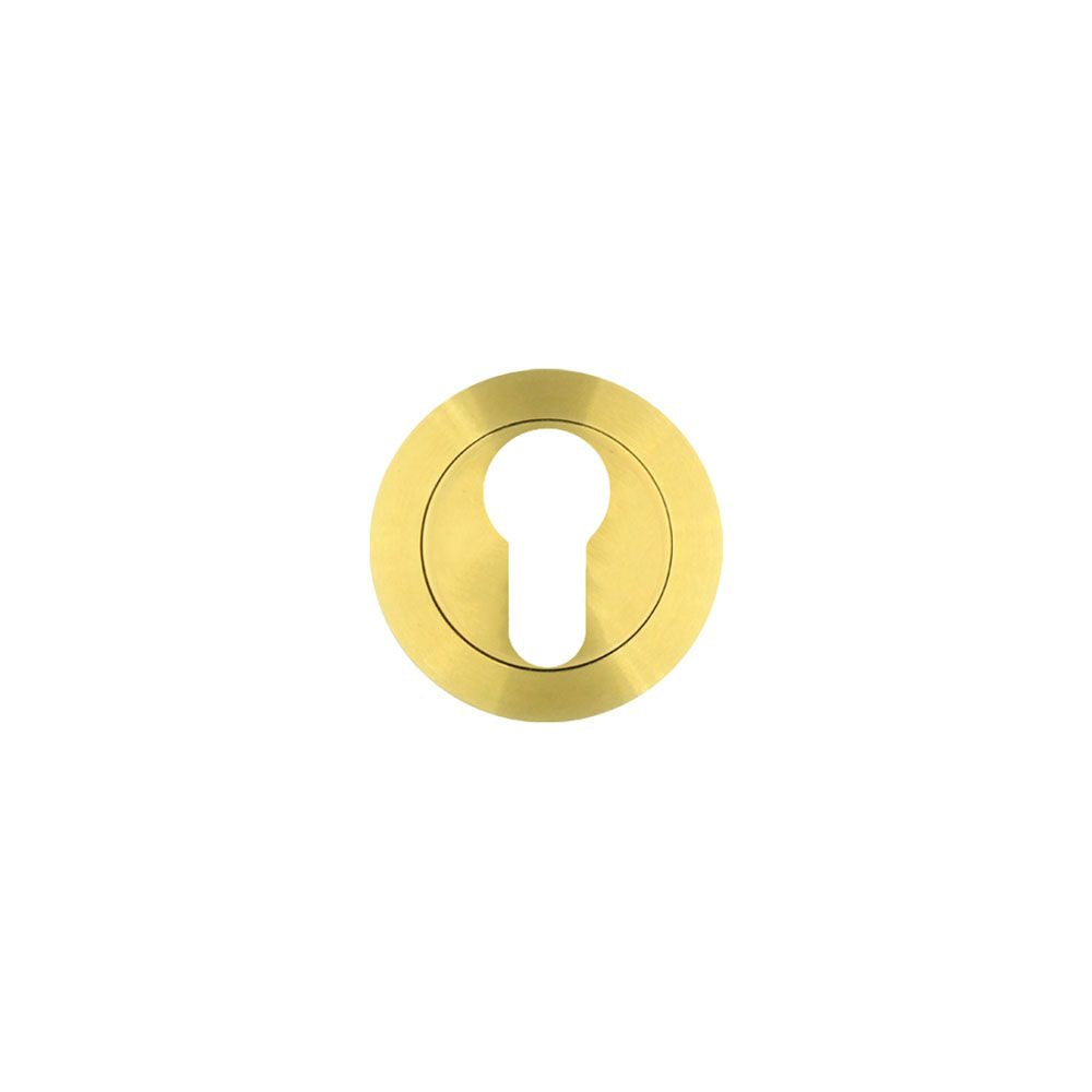High quality image of the Rosso Maniglie - Euro Profile Escutcheon 50mm dia - Satin Brass | Sku. rm001sb | available to order from Trade Door Handles.