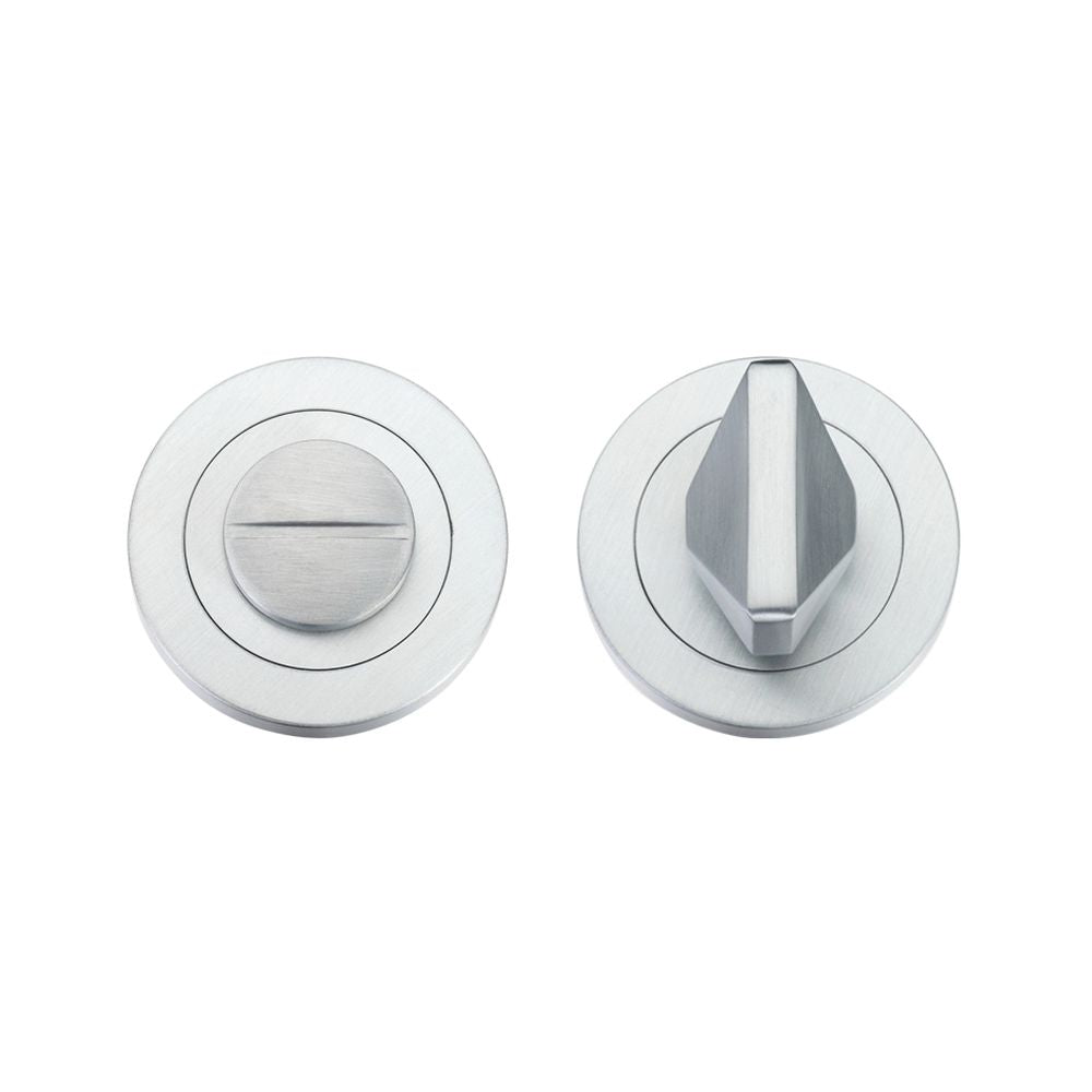 High quality image of the Rosso Maniglie - Turn & Release - Satin Chrome | Sku. rm004sc | available to order from Trade Door Handles.