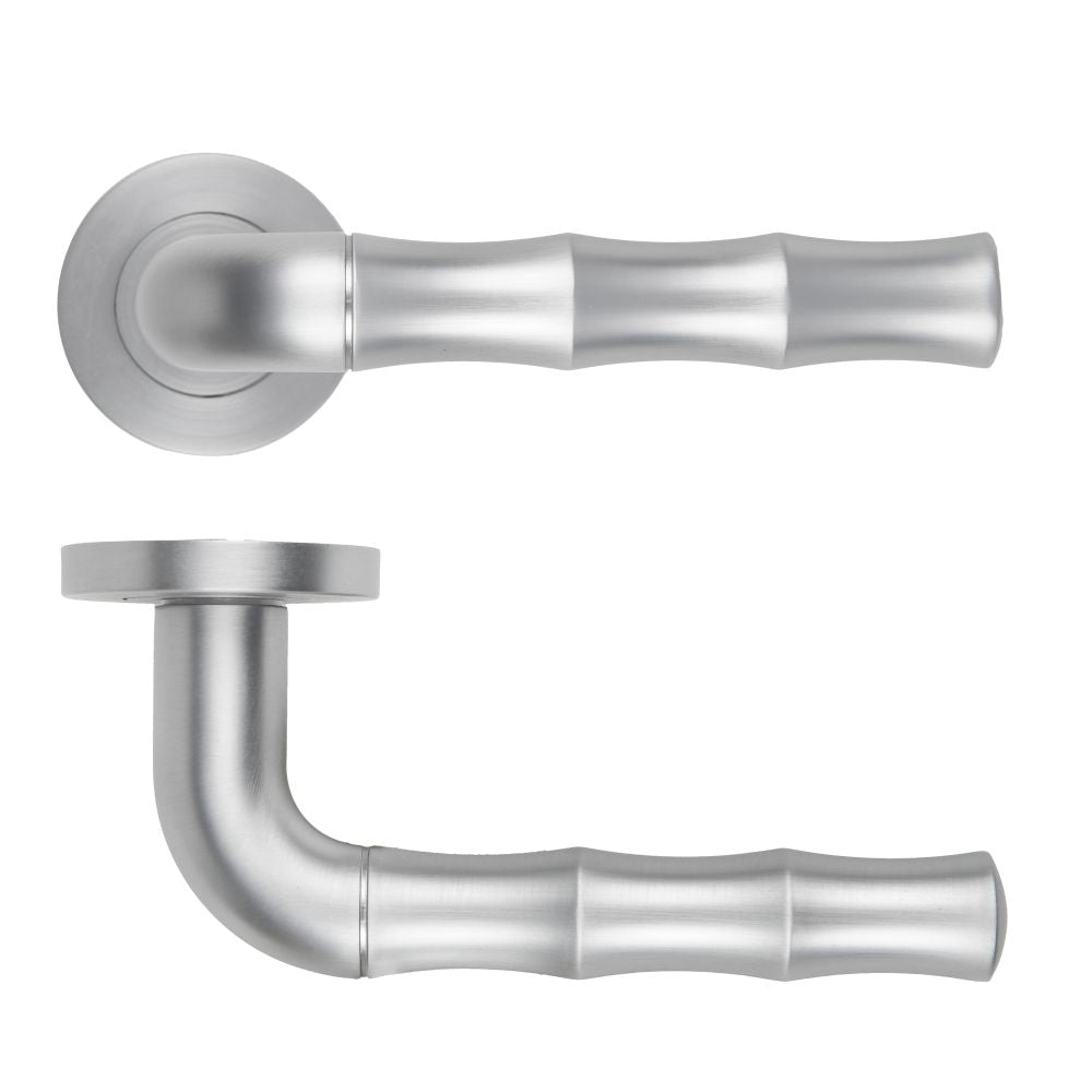 High quality image of the Rosso Maniglie - Vasco Lever On Round Rose, Finish - Satin Chrome | Sku. rm200sc | available to order from Trade Door Handles.