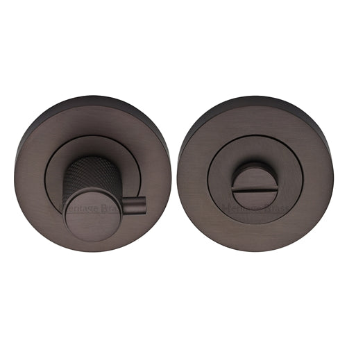 Heritage Brass Knurled Turn and Release with Peg Matt Bronze Finish