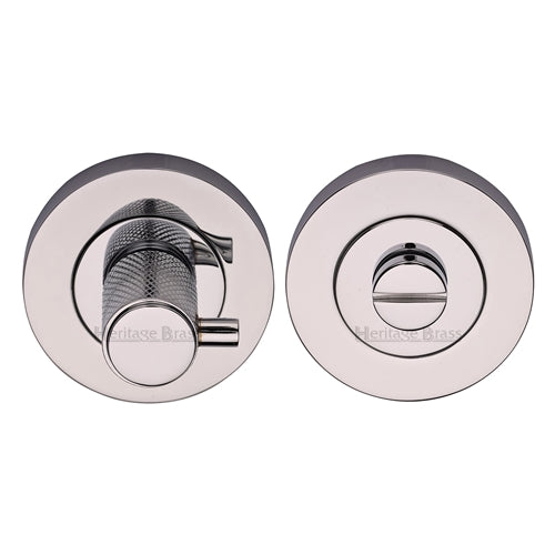 Heritage Brass Knurled Turn and Release with Peg Polished Chrome Finish