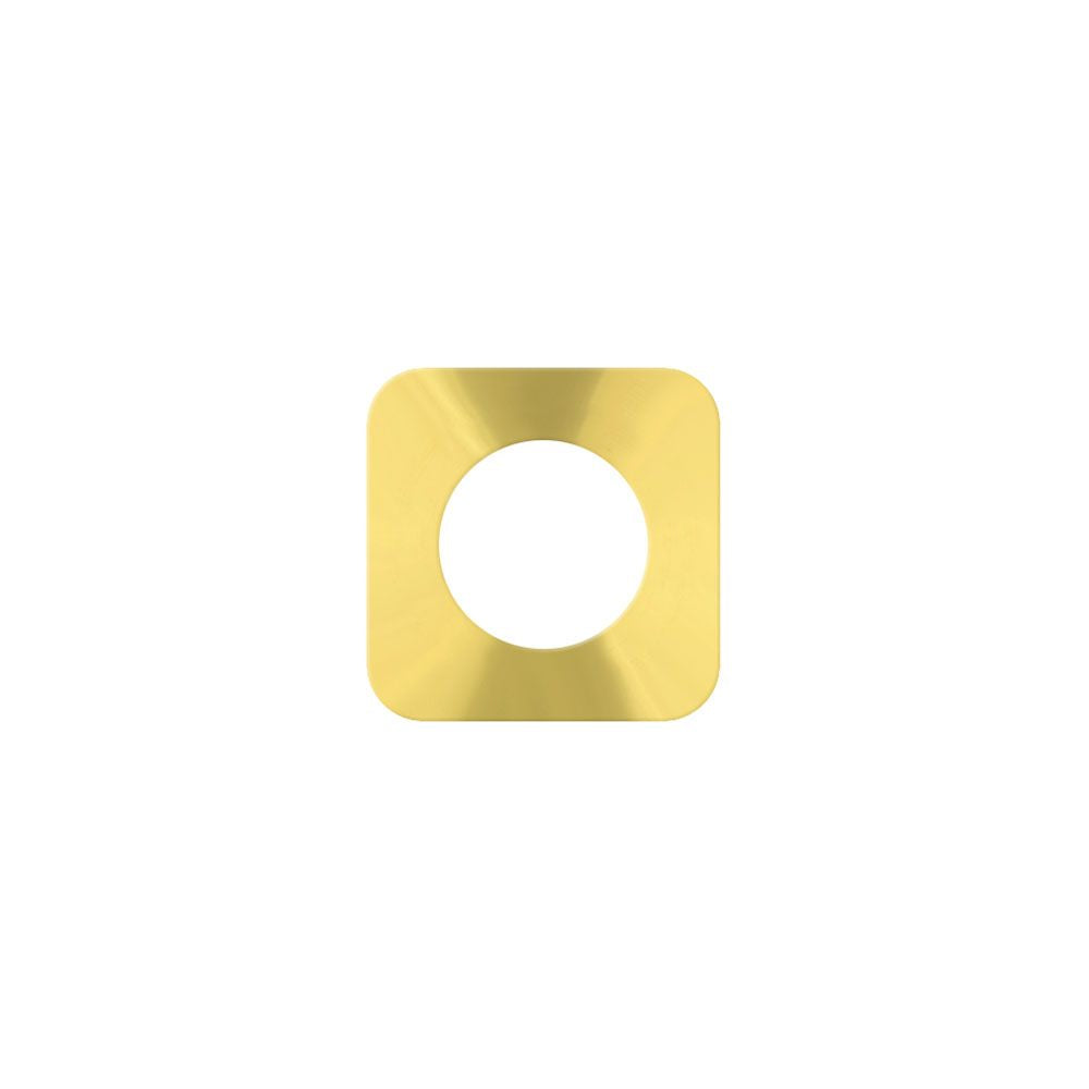 High quality image of the Rosso Tecnica - Squircle Lever Rose Pack - PVD Satin Brass | Sku. rt-sr-sqr-pvdsb | available to order from Trade Door Handles.