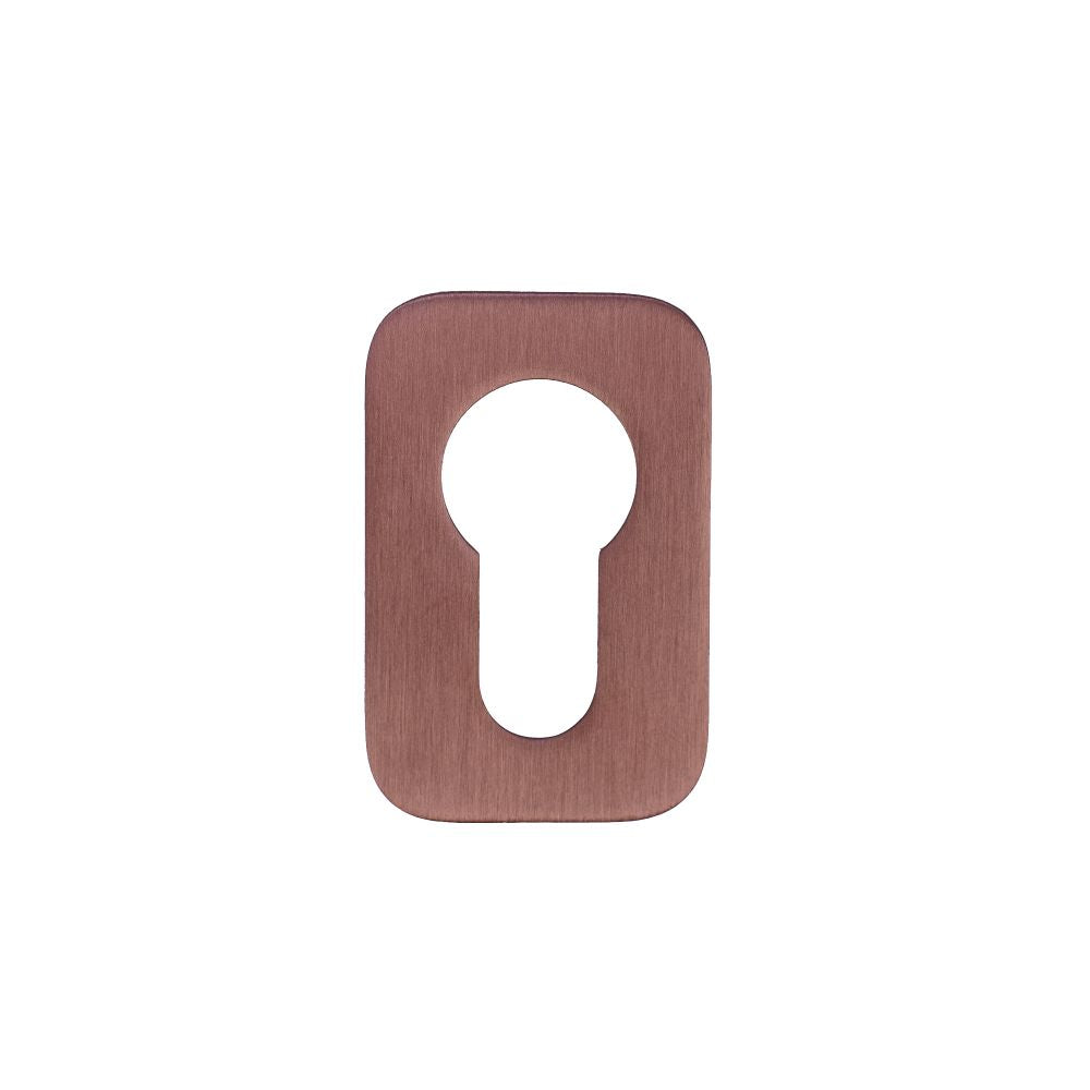 High quality image of the Rosso Tecnica - Euro Profile Escutcheons (Pair) - Rosso Mini Squircle - 50 x 32 x 3 - PVD Satin Bronze | Sku. RT001-MINISQ-PVDBZ | available to order from Trade Door Handles.