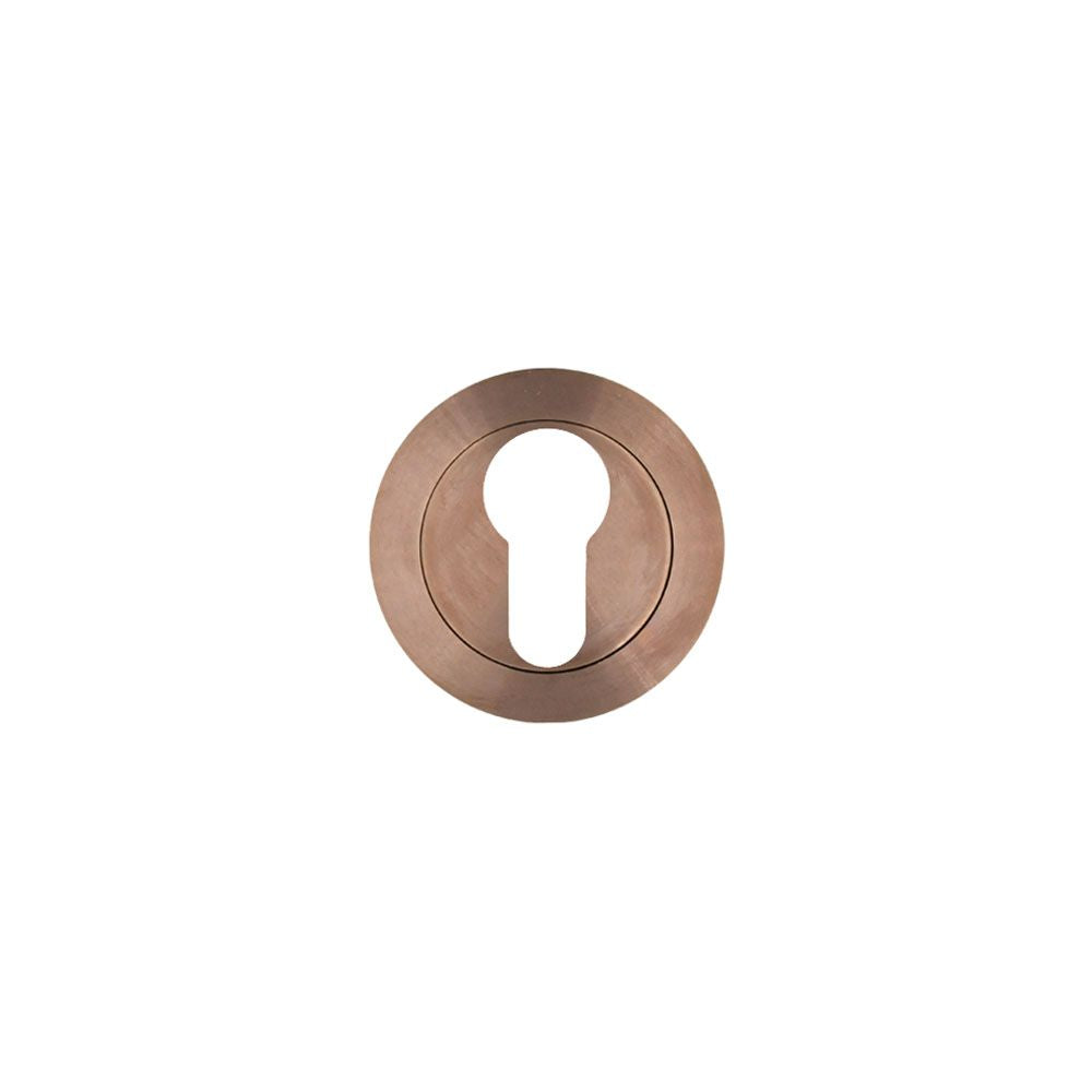 High quality image of the Rosso Tecnica - Euro Profile Escutcheon - Rosso - PVD Satin Bronze | Sku. rt001pvdbz | available to order from Trade Door Handles.