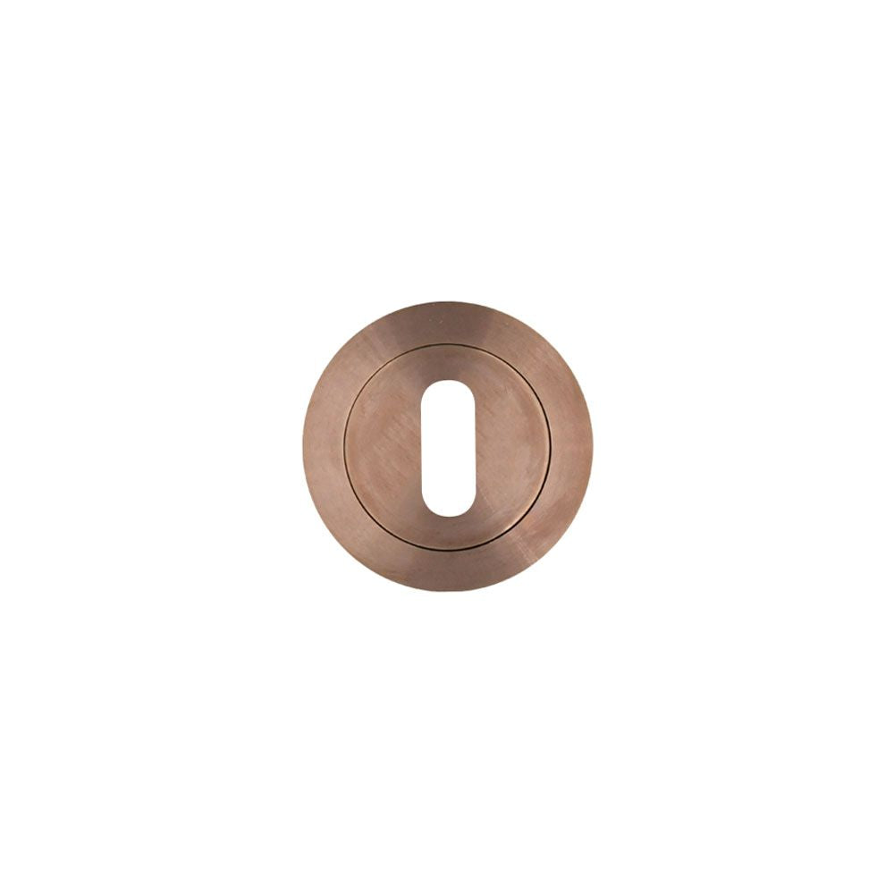 High quality image of the Rosso Tecnica - Standard Profile Escutcheon - Rosso - PVD Satin Bronze | Sku. rt002pvdbz | available to order from Trade Door Handles.