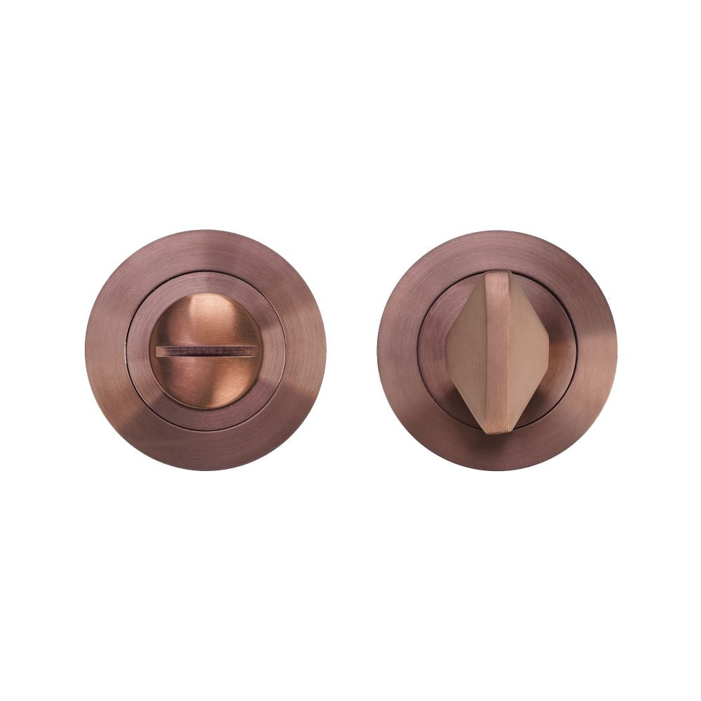 High quality image of the Rosso Tecnica - Turn and Release - Rosso Slim - PVD Satin Bronze | Sku. RT004-SLIM-PVDBZ | available to order from Trade Door Handles.
