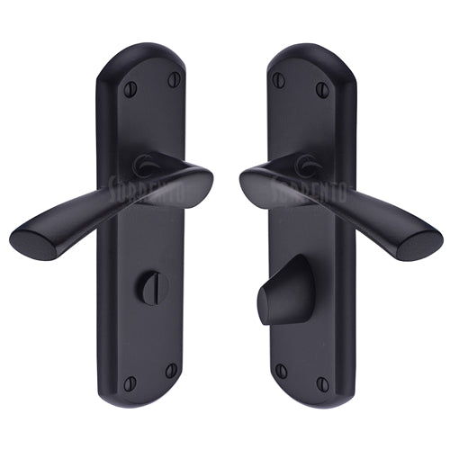 Sorrento Door Handle Bathroom Atlanta Design Matt Black Finish