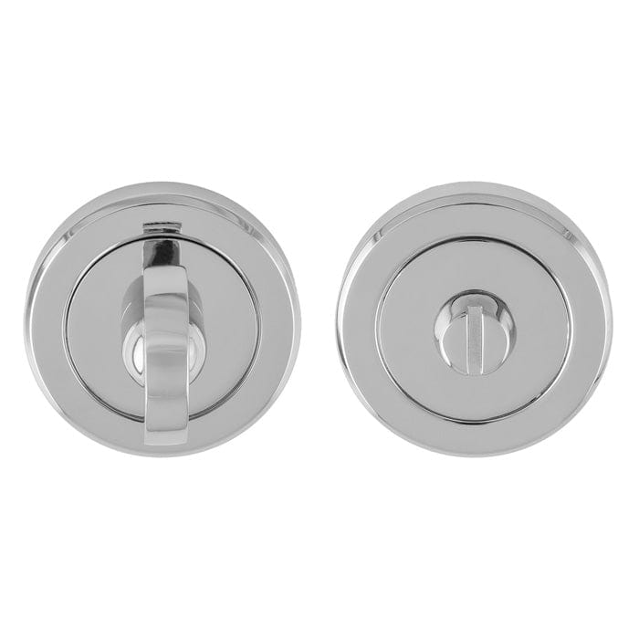 Serozzetta Door Furniture Polished Chrome / No Serozzetta - Turn and Release - Polished Chrome