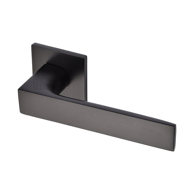 Sorrento Door Furniture Matt Black / Square Rose Sorrento - Barcelona Lever Set Square Rose Matt Black