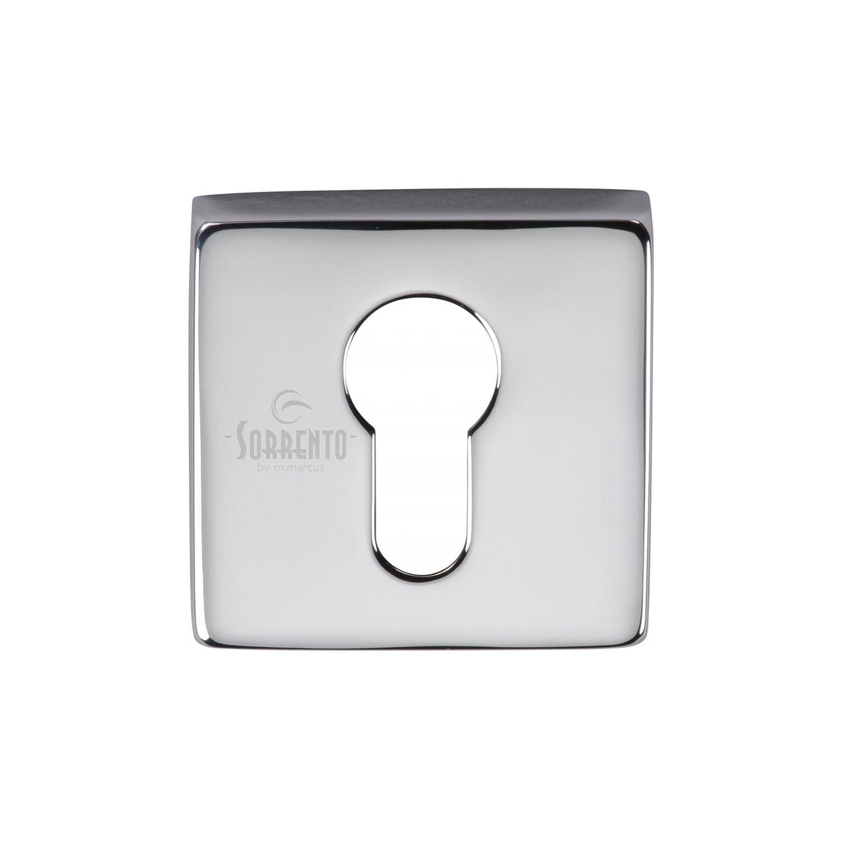 Sorrento Door Furniture Polished Chrome / Euro Profile Escutcheons Sorrento - Concealed Square Euro Escutcheon Polished Chrome Finish