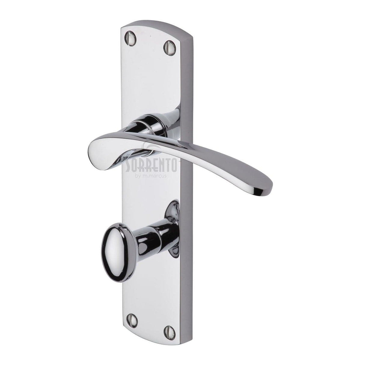 Sorrento Door Furniture Polished Chrome / Bathroom Lock Handles Sorrento - Door Handle for Bathroom Luca Design Polished Chrome Finish