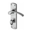 Sorrento Door Furniture Satin Chrome / Bathroom Lock Handles Sorrento - Door Handle for Bathroom Luca Design Satin Chrome Finish
