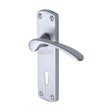 Sorrento Door Furniture Satin Chrome / Std. Lock Handles Sorrento - Door Handle Lever Lock Luca Design Satin Chrome Finish