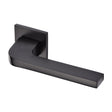 Sorrento Door Furniture Matt Black / Square Rose Sorrento - Porto Lever Set Square Rose Matt Black