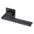 Sorrento Door Furniture Matt Black / Square Rose Sorrento - Seville Lever Set Square Rose Matt Black
