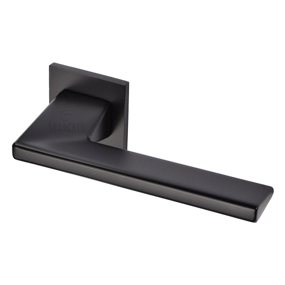 Sorrento Door Furniture Matt Black / Square Rose Sorrento - Seville Lever Set Square Rose Matt Black