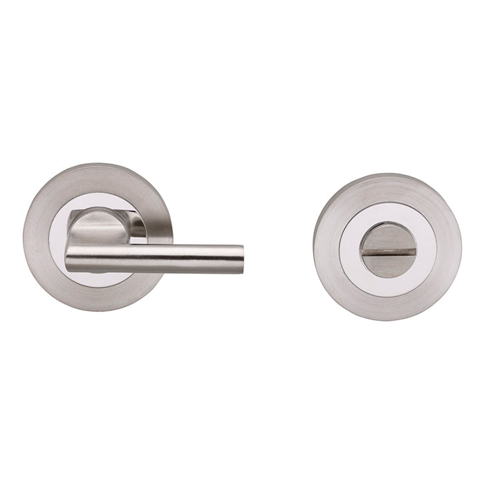 High quality image of Eurospec - Steelworx SWL Disabled Thumbturn - Bright/Satin Stainless Steel | Sku. swt1025duo | Trade Door Handles.