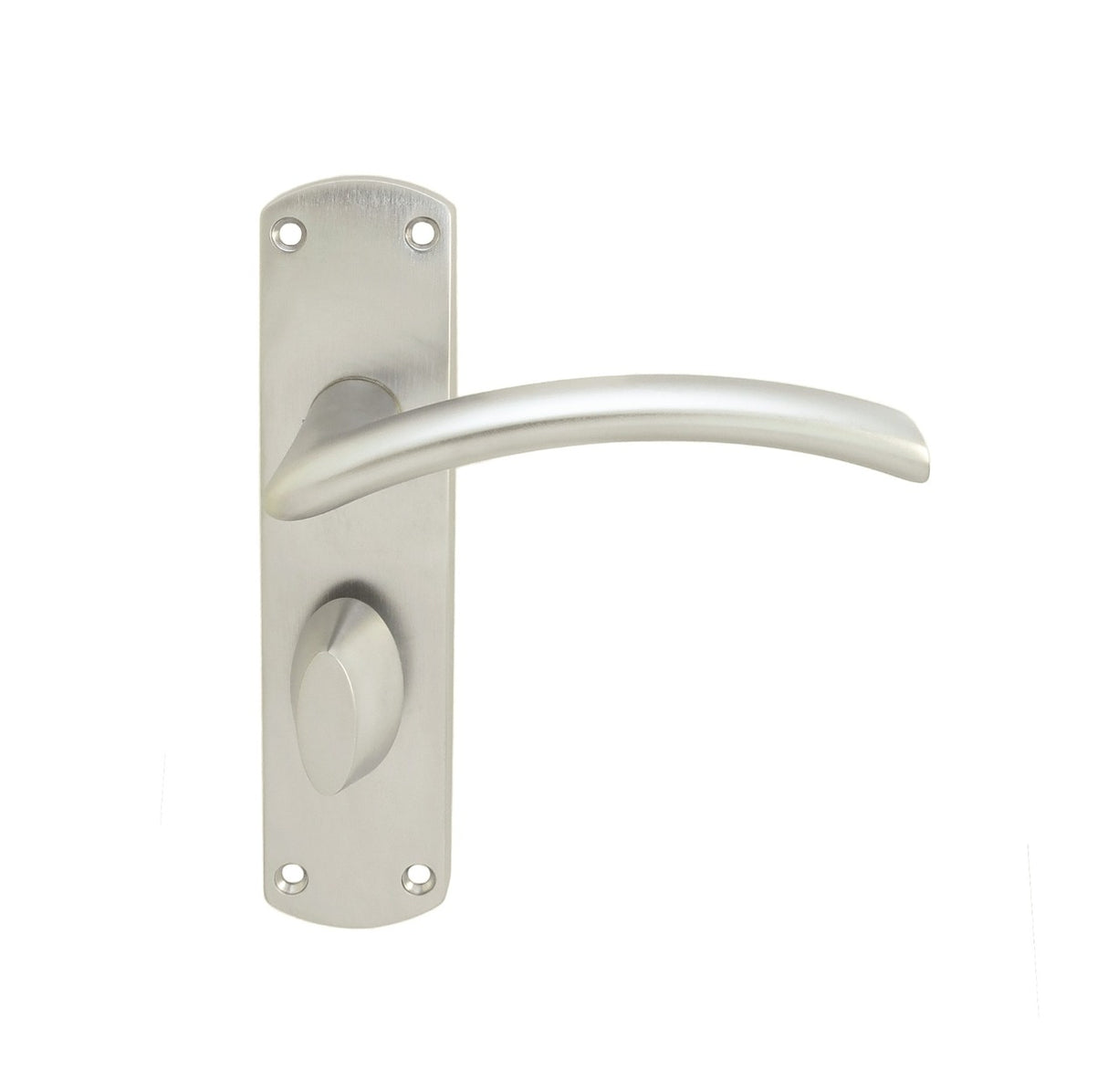 High quality image of Serozzetta - Tres Lever on WC Backplate - Satin Chrome | Sku. szc033sc | Trade Door Handles.
