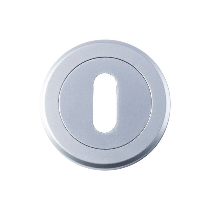 High quality image of Serozzetta - Standard Profile Escutcheon - Satin Chrome | Sku. szm003sc | Trade Door Handles.