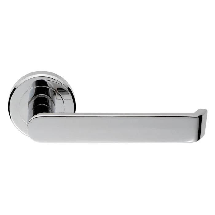 High quality image of Serozzetta - Concept Lever on Round Rose - Polished Chrome | Sku. szm220cp | Trade Door Handles.