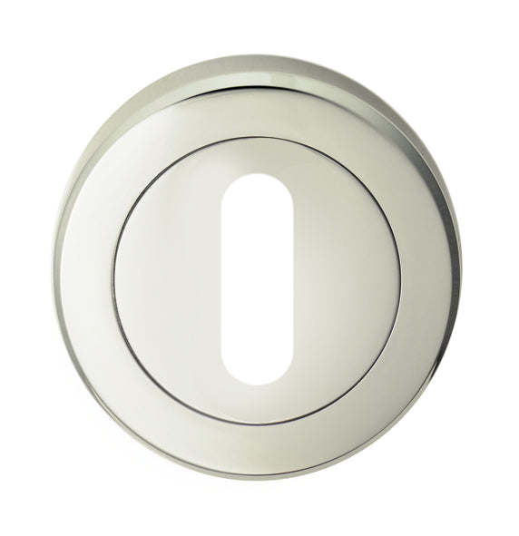High quality image of Serozzetta - Standard Lock Profile Escutcheon - Polished Nickel | Sku. szr002pn | Trade Door Handles.