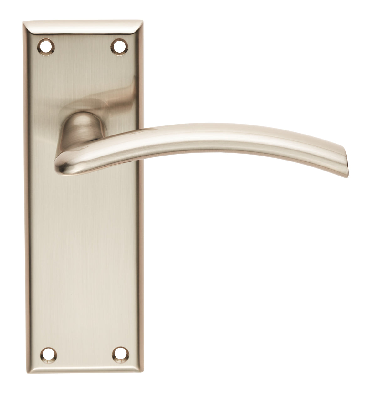 High quality image of Serozzetta - Trenta Lever on Latch Backplate - Satin Nickel | Sku. szr032sn | Trade Door Handles.