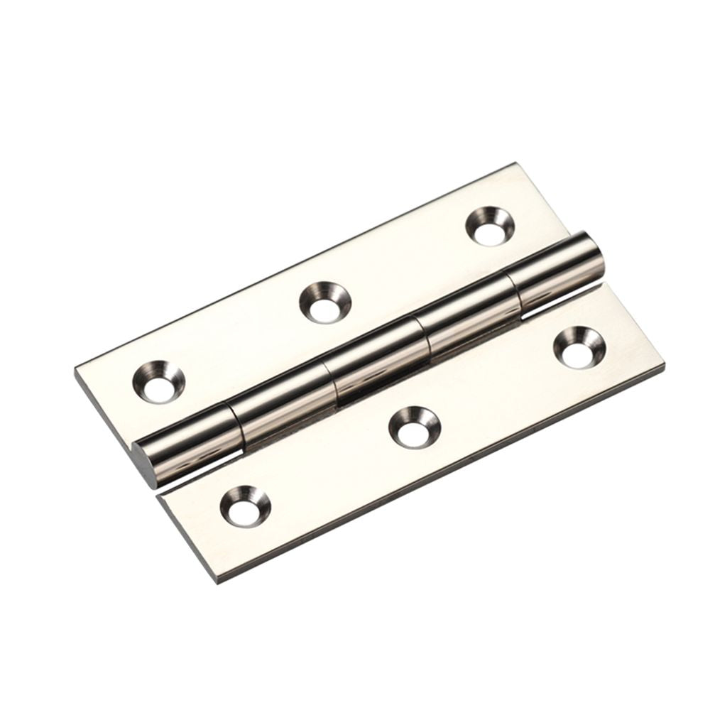 High quality image of the TOP Drawer Fittings - Solid Drawn Brass Butt Hinge - 64 x 35 x 2mm - Polished Nickel | Sku. tdf110pn | available to order from Trade Door Handles.