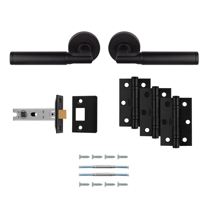 High quality image of Carlisle Brass - Belas Latch Pack - Ultimate Door Pack - Matt Black | Sku. udp006mb-intb | Trade Door Handles.