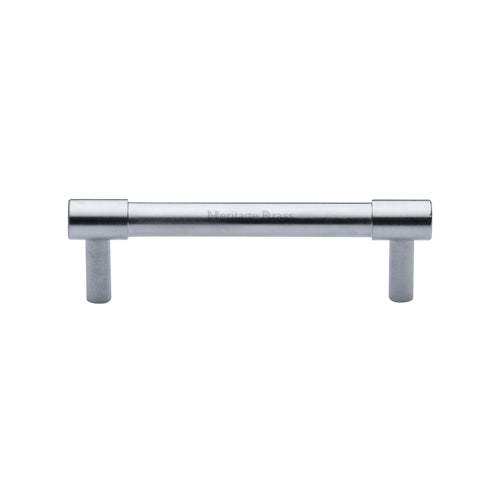 Heritage Brass Cabinet Pull Phoenix Design 96mm CTC Satin Chrome Finish