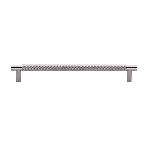 Heritage Brass Cabinet Pull Partial Knurl Design 192mm CTC Polished Chrome Finish