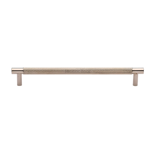 Heritage Brass Cabinet Pull Partial Knurl Design 192mm CTC Polished Nickel Finish