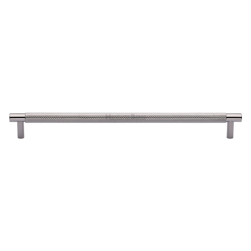 Heritage Brass Cabinet Pull Partial Knurl Design 254mm CTC Polished Chrome Finish