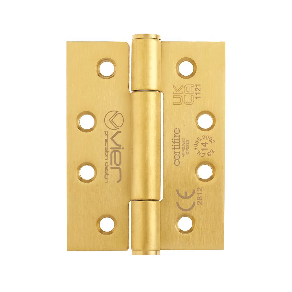 High quality image of the Vier - Grade 14 Concealed Bearing Hinge Square - 102 x 76 x 3mm - PVD Satin Brass | Sku. vhc243-pvdsb | available to order from Trade Door Handles.