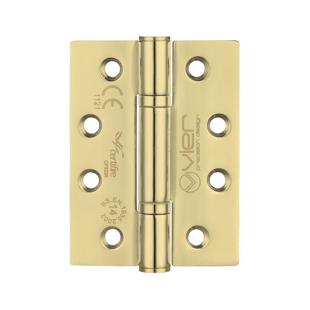 High quality image of the Vier - Grade 14 Low Maintenance Hinge Square - 102 x 76 x 3.4mm - Brass - PVD Brass | Sku. vhp-243-pvd | available to order from Trade Door Handles.