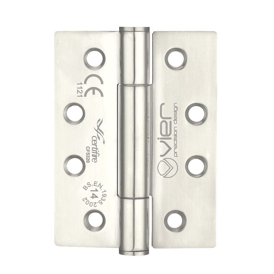 VIER Hinges Stainless Steel VIER - Grade 14 Concealed Bearing Hinge Stainless Steel - Grade 201 - 102 x 76 x 3mm (PAIR)