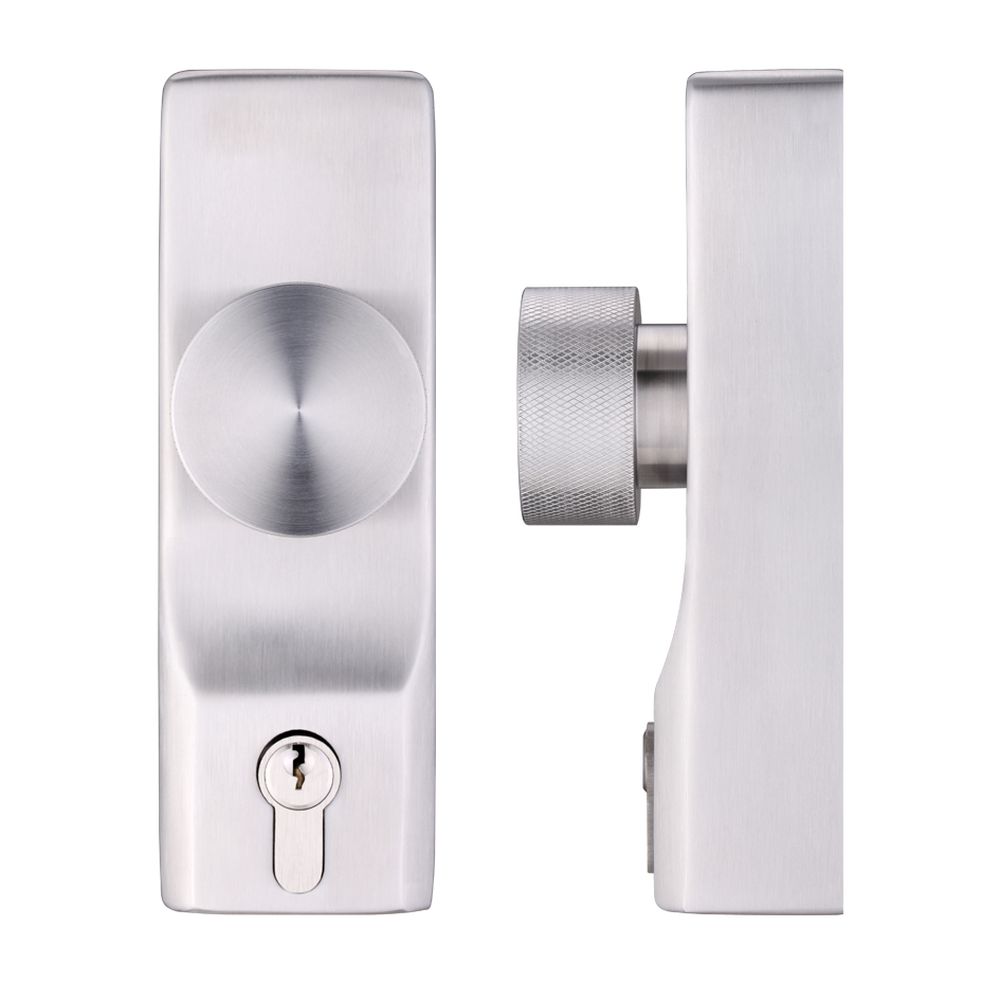 High quality image of the VIER - Knob Operated Outside Access Device - Euro Cylinder - Satin Stainless Steel | Sku. vph302ecss | available to order from Trade Door Handles in Kendal.