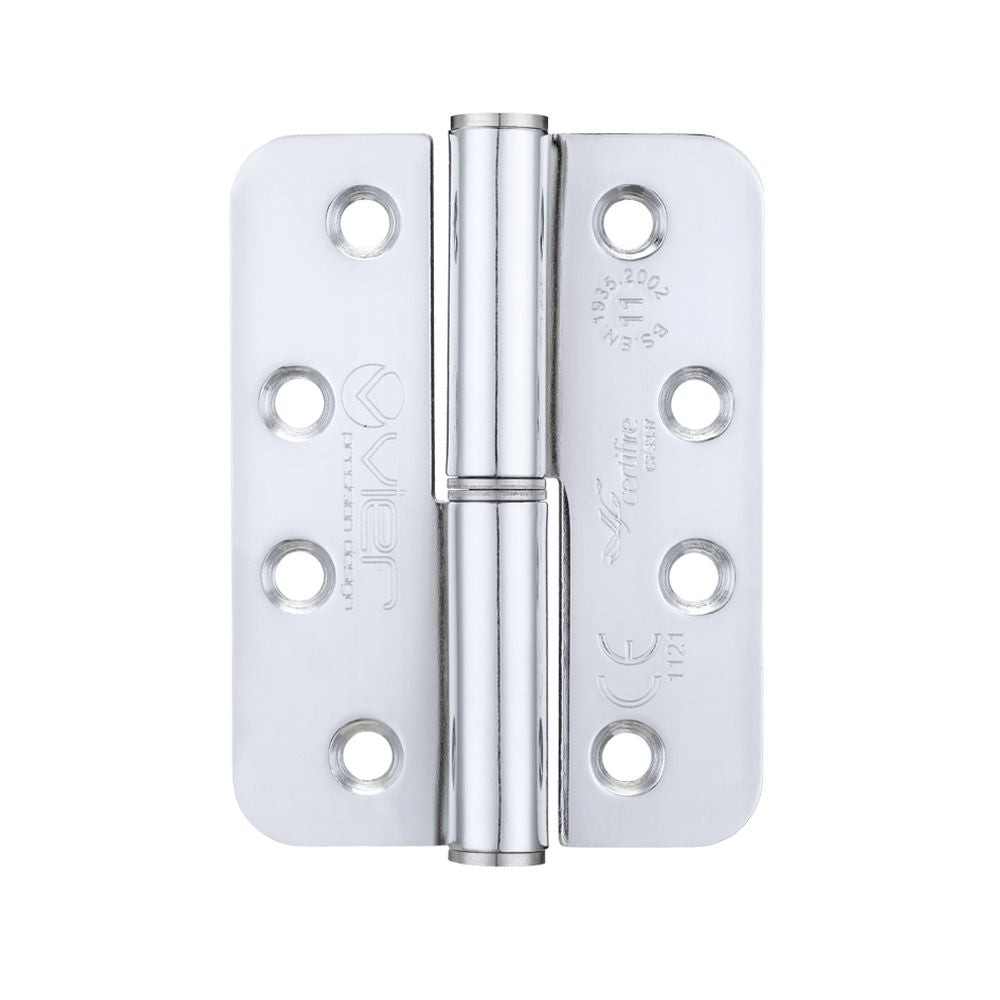 High quality image of the Vier - Grade 11 Lift Off Hinge Steel - Radius - Polished Chrome - 102 x 76 x 3mm - Right Hand | Sku. vslhr43rcp | available to order from Trade Door Handles.