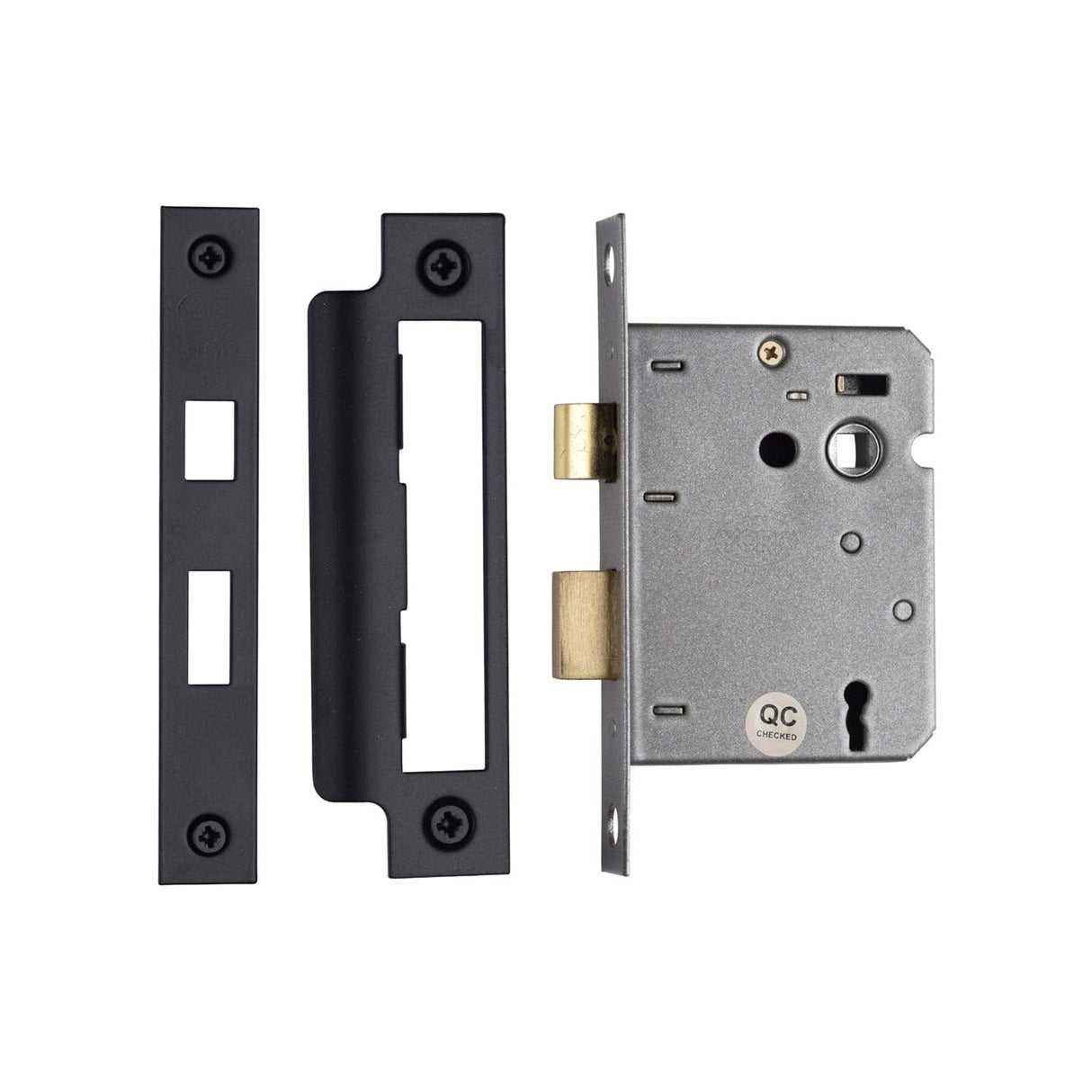 York Security Locks & Latches Matt Black / 3 Lever Sashlocks / 3" / 76mm York - 3 Lever Sash Lock 3" BLK