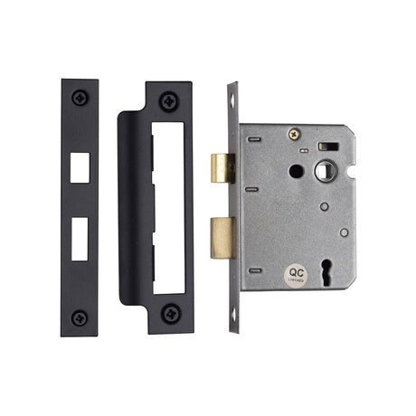 York Security Locks & Latches Matt Black / 3 Lever Sashlocks / 3" / 76mm York - 3 Lever Sash Lock 3" BLK