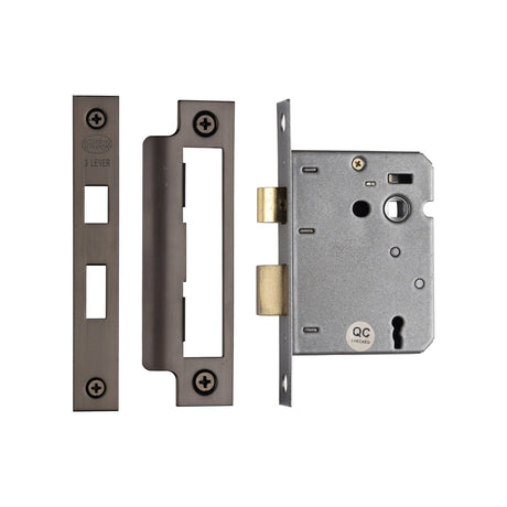 York Security Locks & Latches Matt Bronze / 3 Lever Sashlocks / 3" / 76mm York - 3 Lever Sash Lock 3" MB