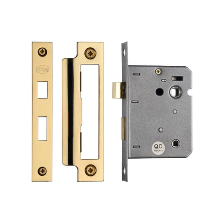 York Security Locks & Latches Polished Brass / Bathroom Lock / 3" / 76mm York - Bathroom Lock 3 Polished Brass finish