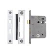 York Security Locks & Latches Polished Chrome / Polished Nickel / Bathroom Lock / 3" / 76mm York - Bathroom Lock 3 Polished Chrome & Polished Nickel