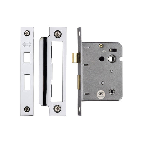 York Security Locks & Latches Polished Chrome / Polished Nickel / Bathroom Lock / 3" / 76mm York - Bathroom Lock 3 Polished Chrome & Polished Nickel