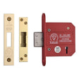 York Security Locks & Latches Polished Brass / 5 Lever Deadlocks / 3" / 76mm York - British Standard 5 Lever Deadlock 3" Polished Brass Finish