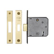 York Security Locks & Latches Polished Brass / 3 Lever Deadlocks / 3" / 76mm York Security - 3" Deadlock 3 Lever - Polished Brass