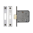York Security Locks & Latches Polished Chrome / Polished Nickel / 3 Lever Deadlocks / 3" / 76mm York Security - 3" Deadlock 3 Lever - Polished Chrome / Polished Nickel